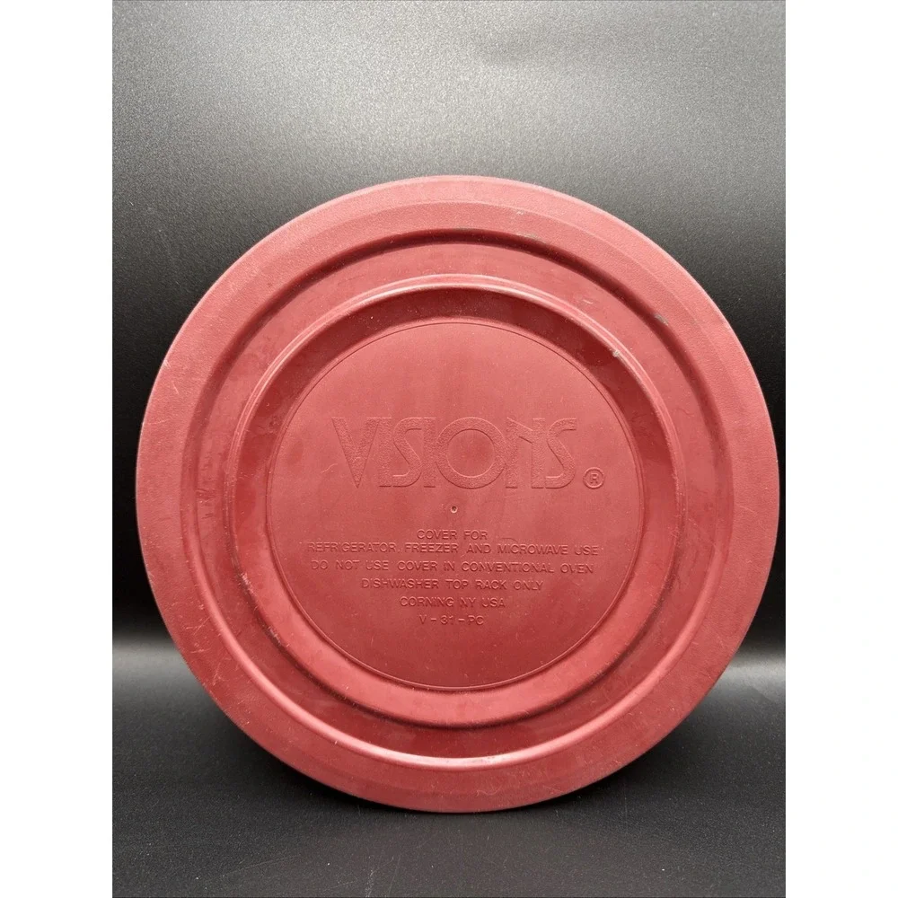 Vision Ware Cranberry Plastic Lid V-31-PC‎ Only. 9
